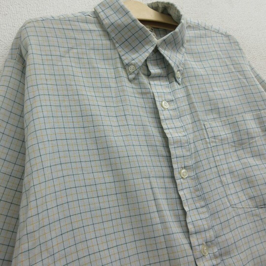 古着 ブレント 半袖 シャツ キッズ ボーイズ 子供服 70年代 70s ボタンダウン 薄緑系他 グリーン チェック 23may19 キッズ/ベビー/マタニティのベビー服(~85cm)(ジャケット/コート)の商品写真