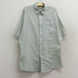 古着 ブレント 半袖 シャツ キッズ ボーイズ 子供服 70年代 70s ボタンダウン 薄緑系他 グリーン チェック 23may19(ジャケット/コート)