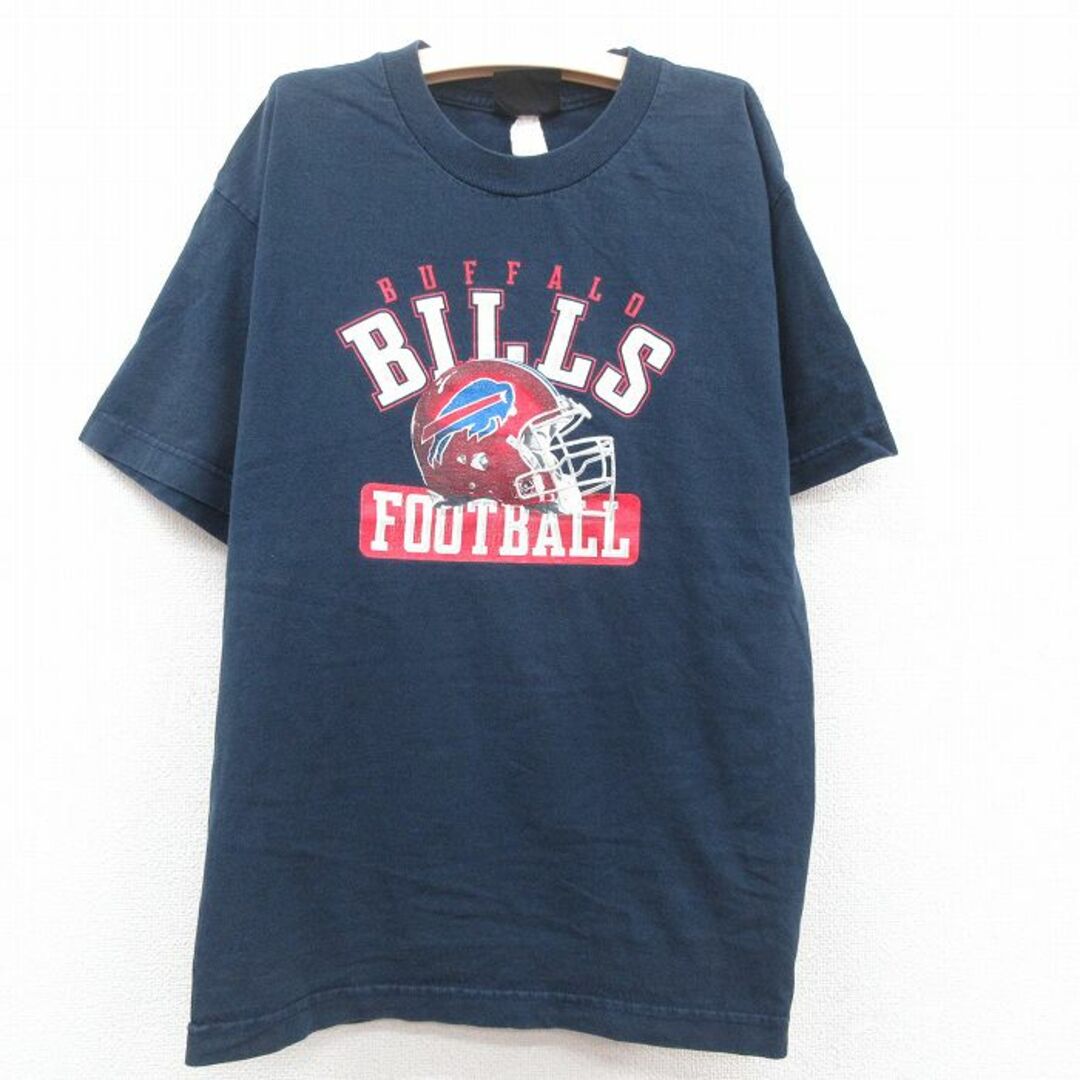 Reebok(リーボック)の古着 リーボック REEBOK 半袖 Tシャツ キッズ ボーイズ 子供服 NFL バッファロービルズ クルーネック 紺 ネイビー アメフト スーパーボウル 23may20 キッズ/ベビー/マタニティのベビー服(~85cm)(シャツ/カットソー)の商品写真