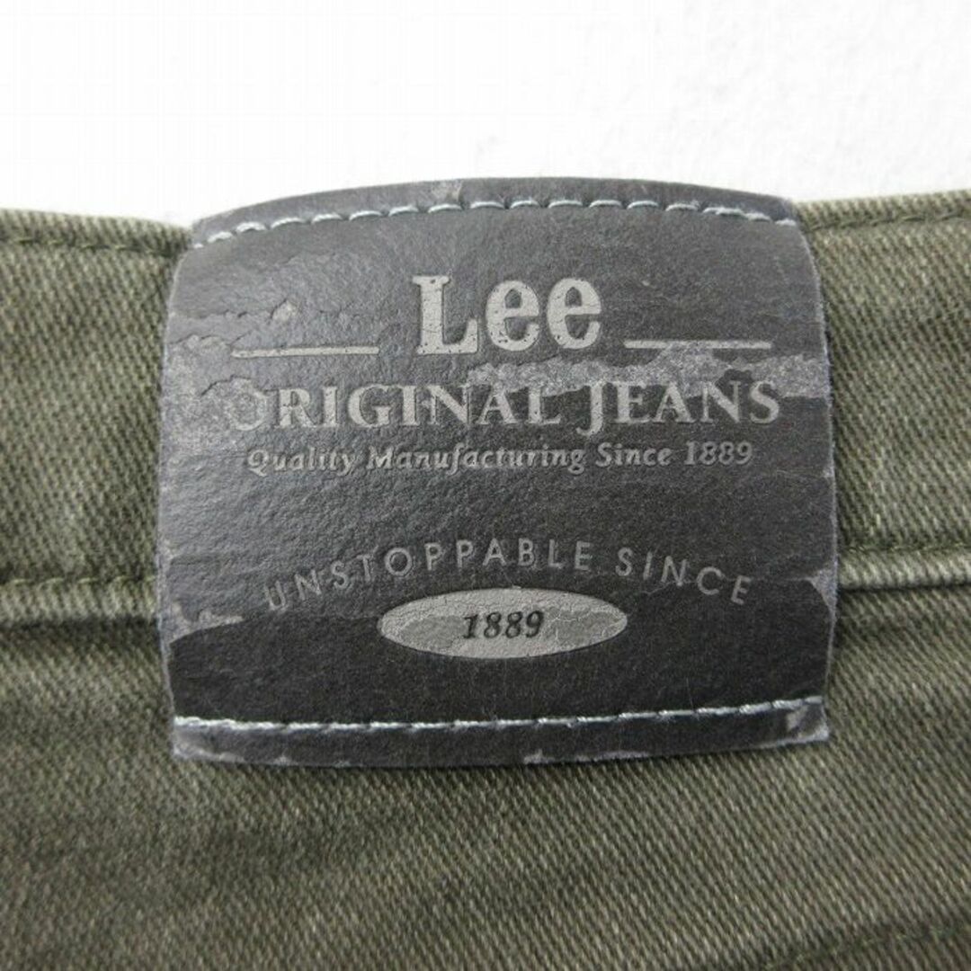 Lee(リー)の古着 リー Lee ジーンズ レディース 濃緑 グリーン デニム 23may19 中古 ボトムス ジーパン Gパン ロング パンツ レディースのパンツ(ショートパンツ)の商品写真