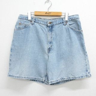 リーバイス(Levi's)のW37★古着 リーバイス Levis 36951 ショート パンツ ショーツ メンズ 00年代 00s 薄紺 ネイビー デニム 23may17 中古 ボトムス 短パン ショーパン ハーフ(ワークパンツ/カーゴパンツ)