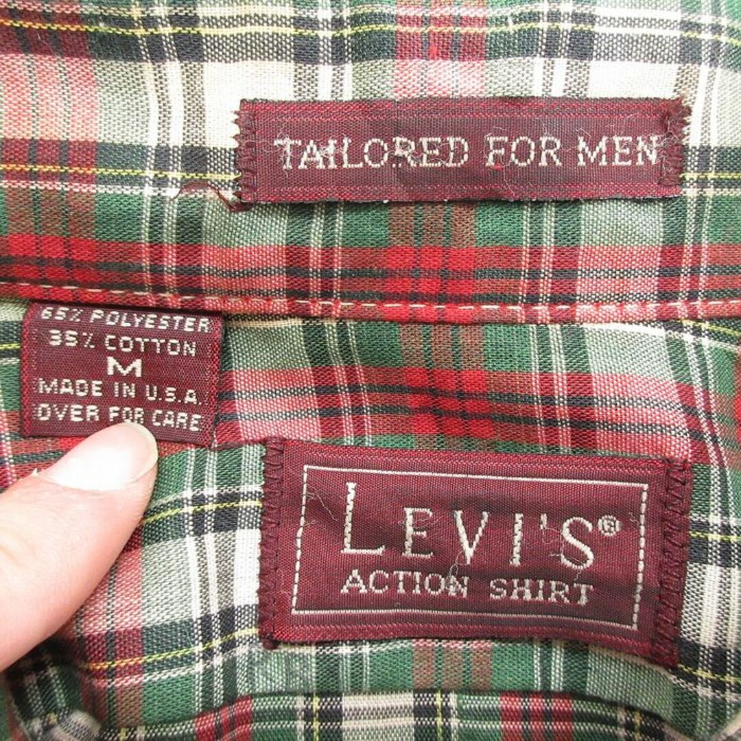 Levi's(リーバイス)のL★古着 リーバイス Levis 長袖 ブランド シャツ メンズ 80年代 80s USA製 赤他 レッド チェック 23may18 中古 トップス メンズのトップス(シャツ)の商品写真