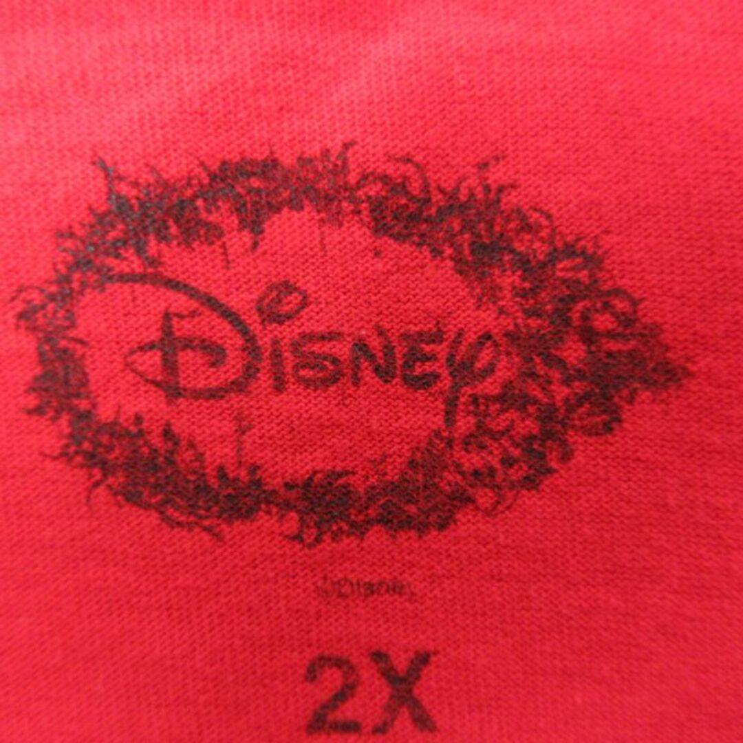 Disney(ディズニー)のXL★古着 半袖 Tシャツ メンズ ディズニー DISNEY しらゆきひめ 7人の小人 七人のこびと グランピー 大きいサイズ コットン クルーネック 赤 レッド 23may16 中古 メンズのトップス(Tシャツ/カットソー(半袖/袖なし))の商品写真