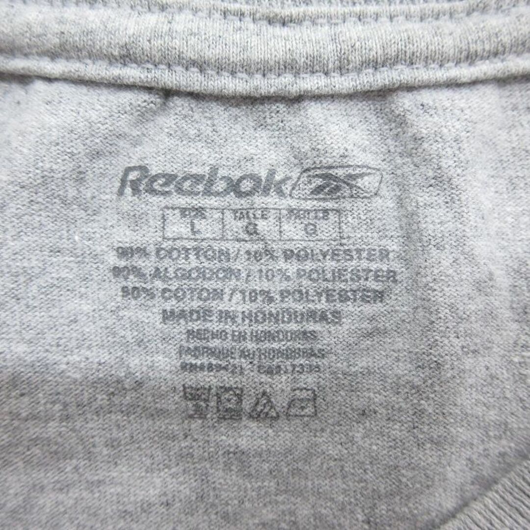 Reebok(リーボック)のXL★古着 リーボック REEBOK 半袖 ブランド Tシャツ メンズ NFL ピッツバーグスティーラーズ クルーネック グレー 霜降り アメフト スーパーボウル 23may17 中古 メンズのトップス(Tシャツ/カットソー(半袖/袖なし))の商品写真