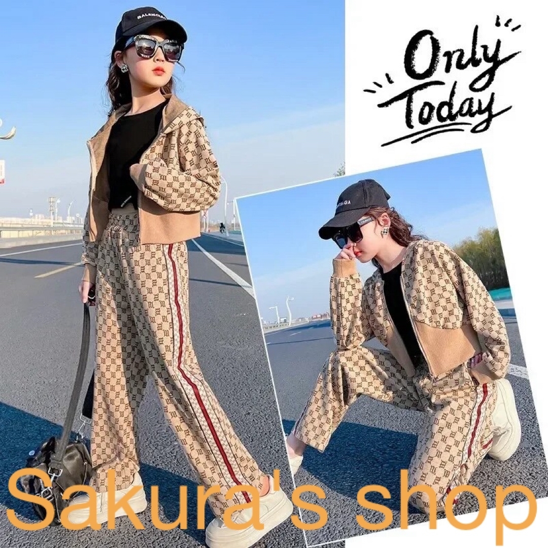 キッズ❤️セットアップ　ジャージ　ジップパーカー　パンツ　親子コーデ