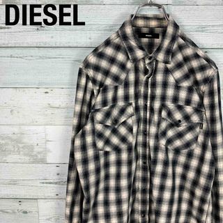 ディーゼル(DIESEL)のDIESEL ディーゼル オンブレチェック 長袖 ウエスタンシャツ(シャツ)