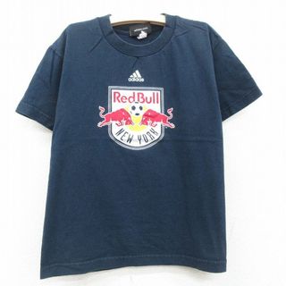 アディダス(adidas)の古着 アディダス adidas 半袖 Tシャツ キッズ ボーイズ 子供服 レッドブル ニューヨーク サッカー コットン クルーネック 黒 ブラック 23may24(シャツ/カットソー)