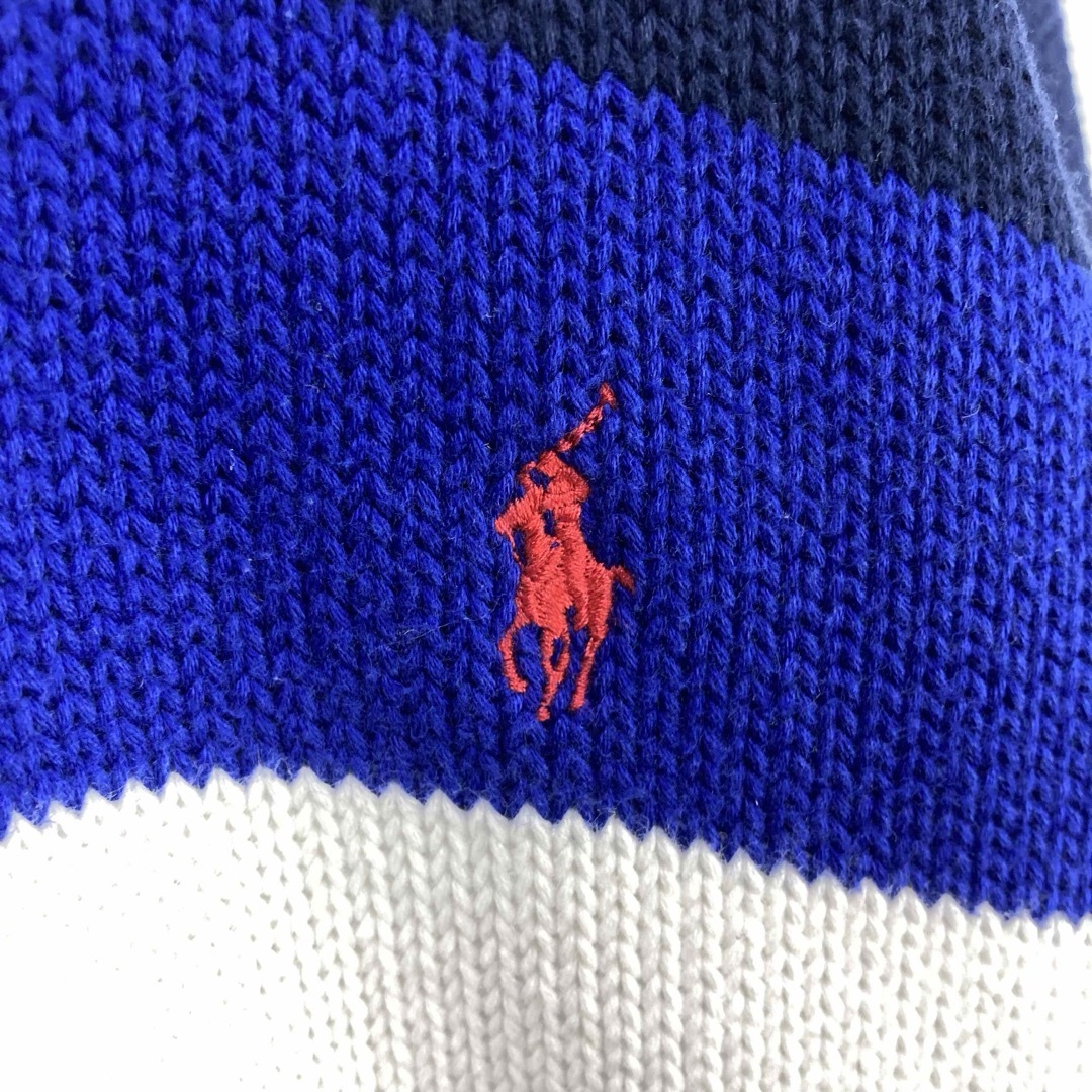 POLO RALPH LAUREN(ポロラルフローレン)のポロバイラルフローレン マルチカラー 刺繍ロゴ コットン ニット セーター メンズのトップス(ニット/セーター)の商品写真