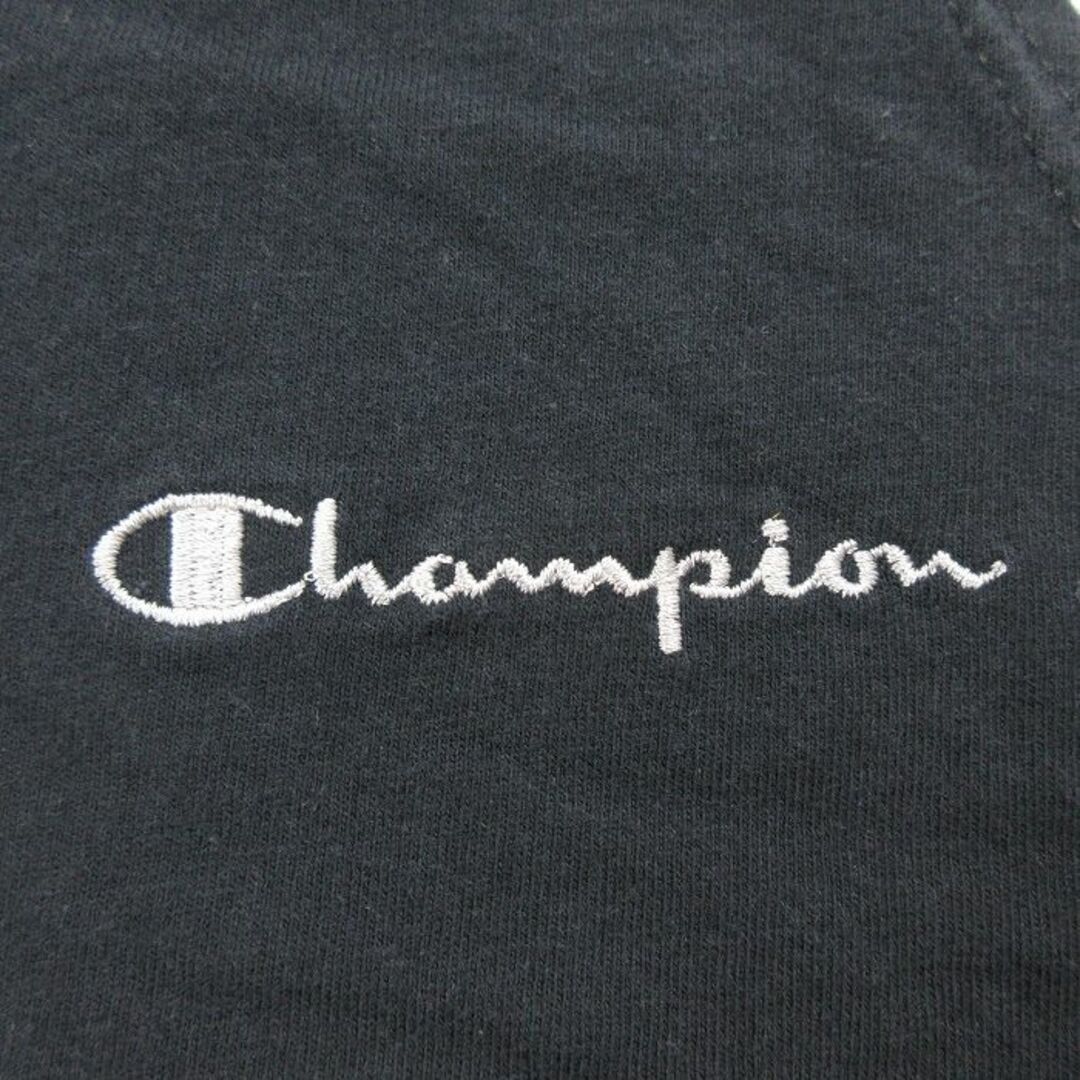 Champion(チャンピオン)のXL★古着 チャンピオン Champion ビンテージ タンクトップ メンズ 00年代 00s ワンポイントロゴ 大きいサイズ コットン クルーネック 黒 ブラック 23may29 中古 メンズのトップス(タンクトップ)の商品写真