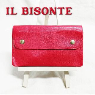 イルビゾンテ(IL BISONTE) 財布(レディース)（レッド/赤色系）の通販