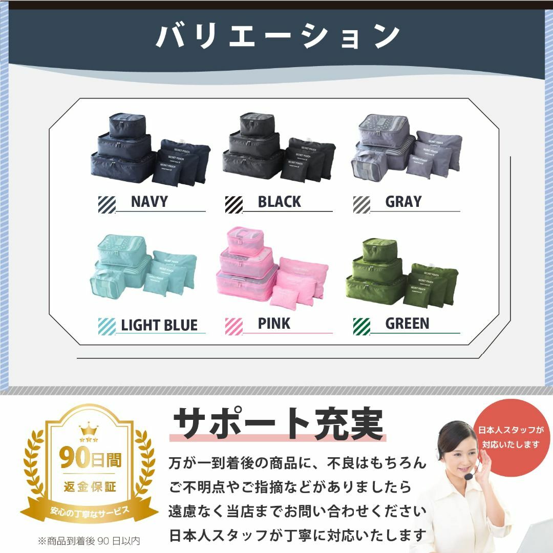 【色: グレー】CHiLLBLiSS トラベルポーチ 11点セット 【うれしい『 インテリア/住まい/日用品の日用品/生活雑貨/旅行(旅行用品)の商品写真