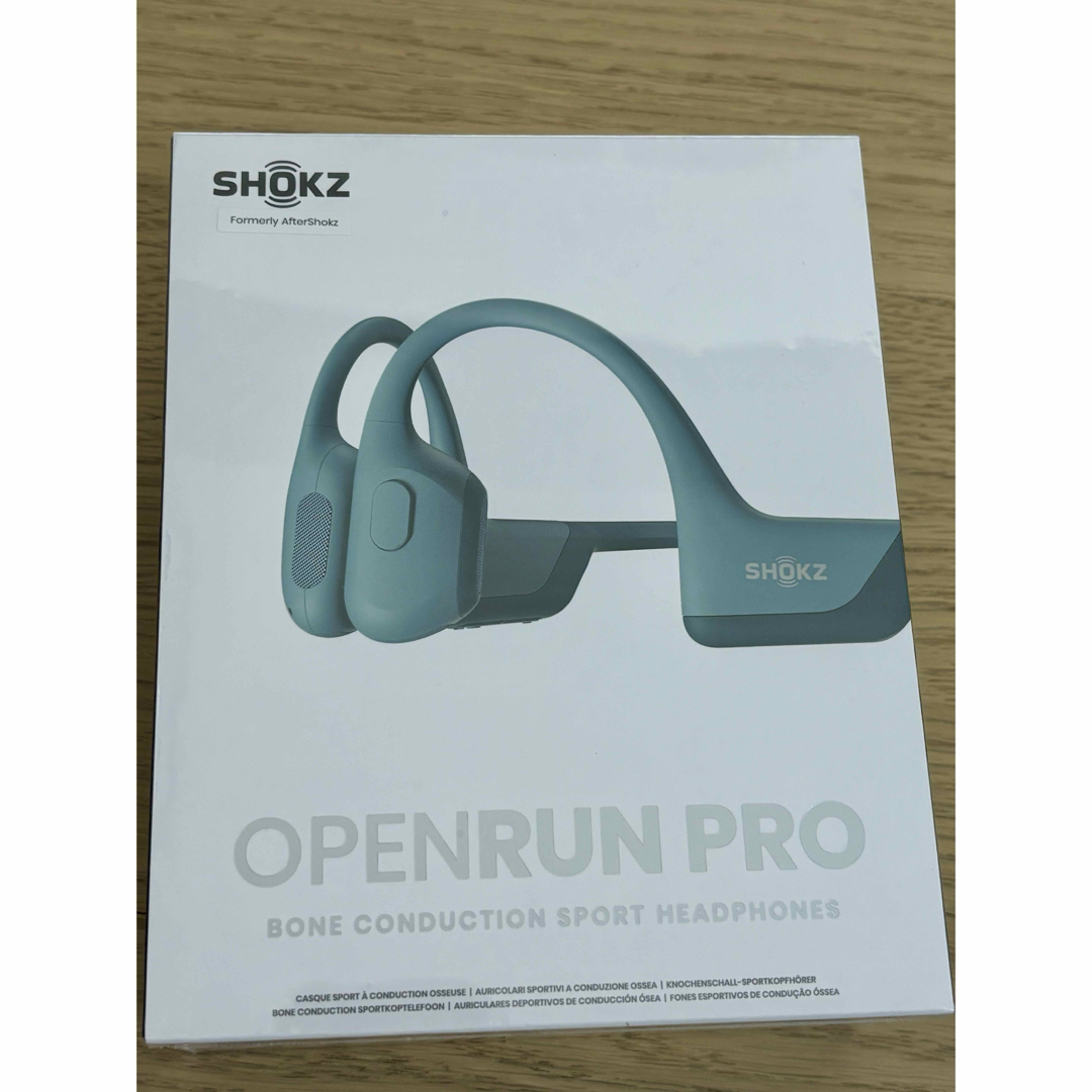 AFTERSHOKZ(アフターショックス)の新品 未開封 SHOKZ OPENRUN PRO 骨伝導イヤホン スマホ/家電/カメラのオーディオ機器(ヘッドフォン/イヤフォン)の商品写真