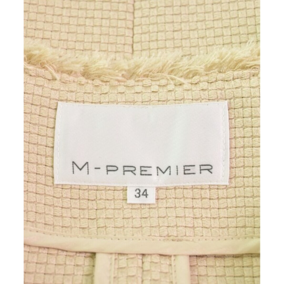 M-premier(エムプルミエ)のM-PREMIER カジュアルジャケット 34(XS位) ベージュ 【古着】【中古】 レディースのジャケット/アウター(テーラードジャケット)の商品写真