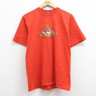 M★古着 半袖 ビンテージ Tシャツ メンズ 00年代 00s バイクウィーク コットン クルーネック オレンジ 23jun07 中古(Tシャツ/カットソー(半袖/袖なし))