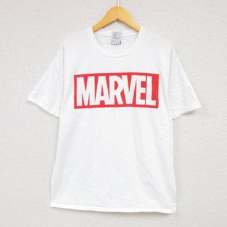 マーベル(MARVEL)のL★古着 半袖 Tシャツ メンズ マーベル コットン クルーネック 白 ホワイト 23jun06 中古(Tシャツ/カットソー(半袖/袖なし))