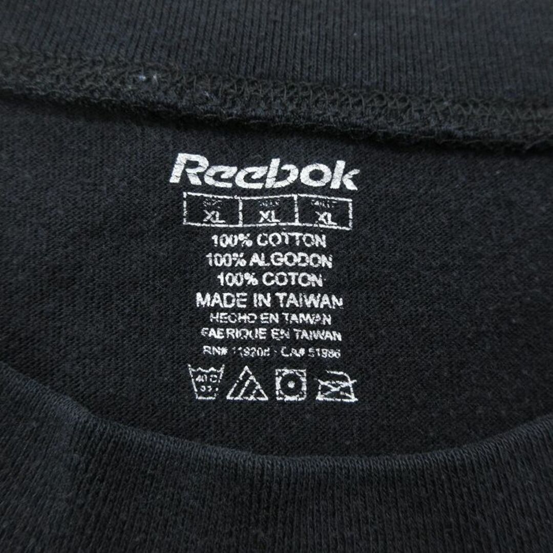 Reebok(リーボック)のXL★古着 リーボック REEBOK 半袖 ブランド Tシャツ メンズ ボストン 大学 BEANPOT 大きいサイズ コットン クルーネック 黒 ブラック 23jun02 中古 メンズのトップス(Tシャツ/カットソー(半袖/袖なし))の商品写真