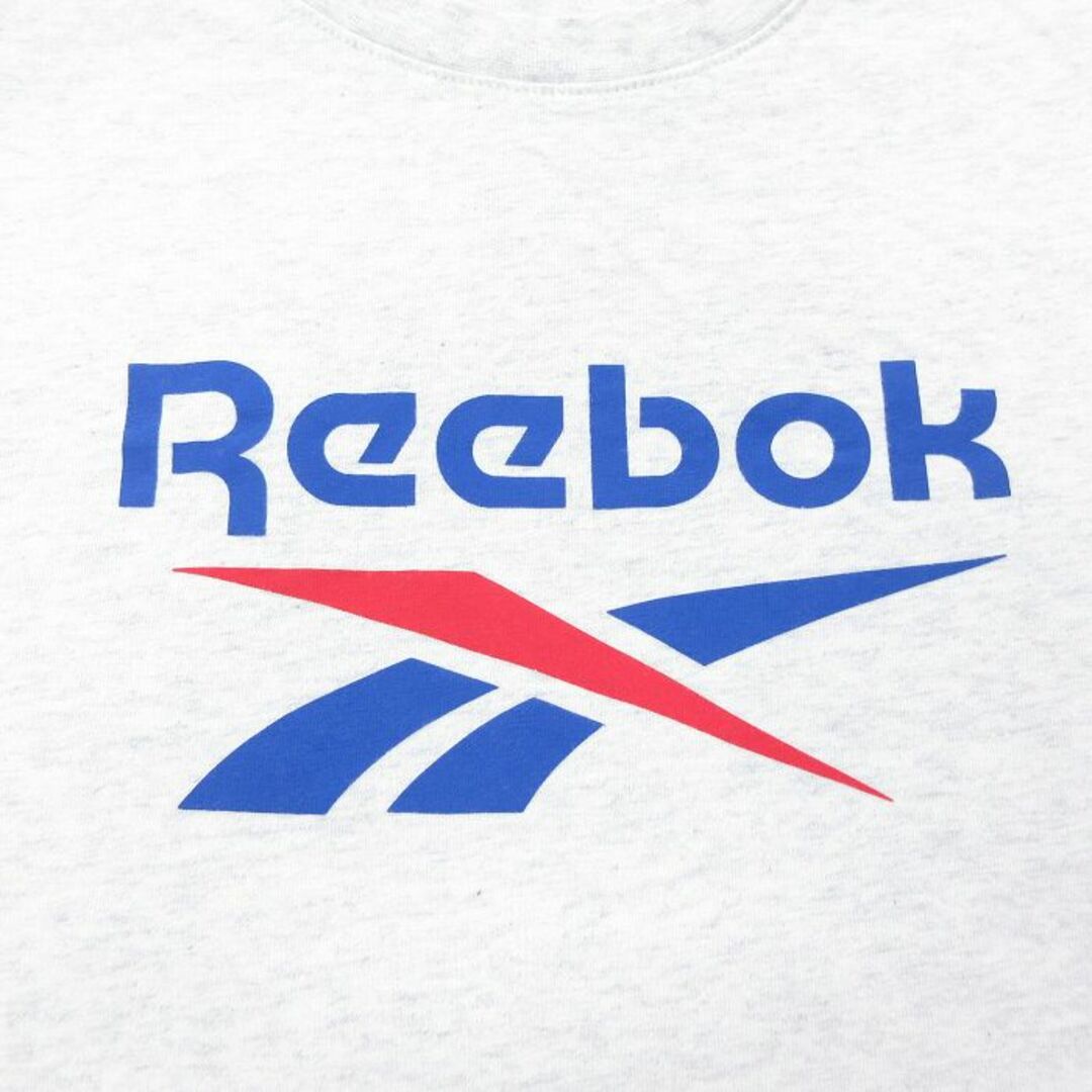 Reebok(リーボック)のXL★古着 リーボック REEBOK 半袖 ブランド Tシャツ メンズ ビッグロゴ 大きいサイズ コットン クルーネック 薄グレー 霜降り 23jun03 中古 メンズのトップス(Tシャツ/カットソー(半袖/袖なし))の商品写真