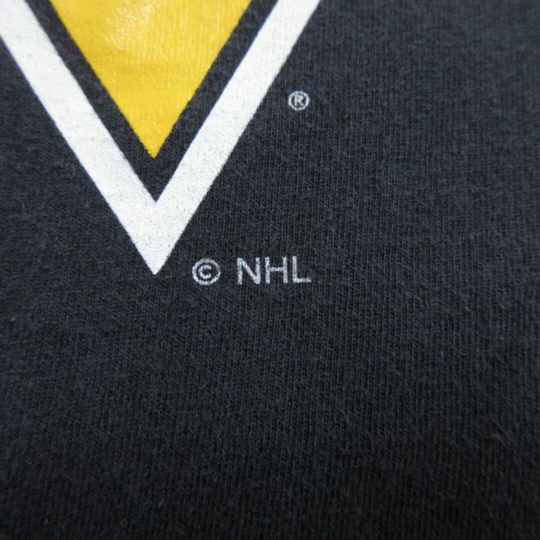 Reebok(リーボック)のL★古着 リーボック REEBOK 半袖 ブランド Tシャツ メンズ NHL ピッツバーグスティーラーズ クリスクリッッソ 14 コットン クルーネック 黒 ブラック アイスホッケー 23jun06 中古 メンズのトップス(Tシャツ/カットソー(半袖/袖なし))の商品写真