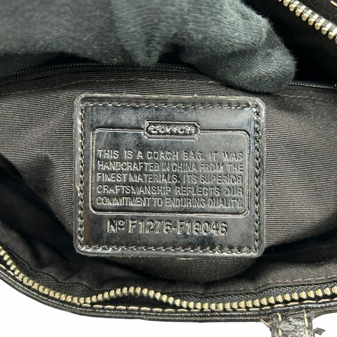 COACH(コーチ)のCOACH コーチ　s57 肩掛け　F19046 シグネチャー　トートバッグ　黒 レディースのバッグ(トートバッグ)の商品写真