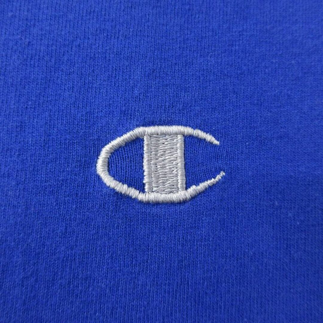 Champion(チャンピオン)のXL★古着 チャンピオン champion ノースリーブ Tシャツ メンズ ワンポイントロゴ 大きいサイズ ロング丈 コットン クルーネック 青 ブルー 23jun06 中古 メンズのトップス(タンクトップ)の商品写真