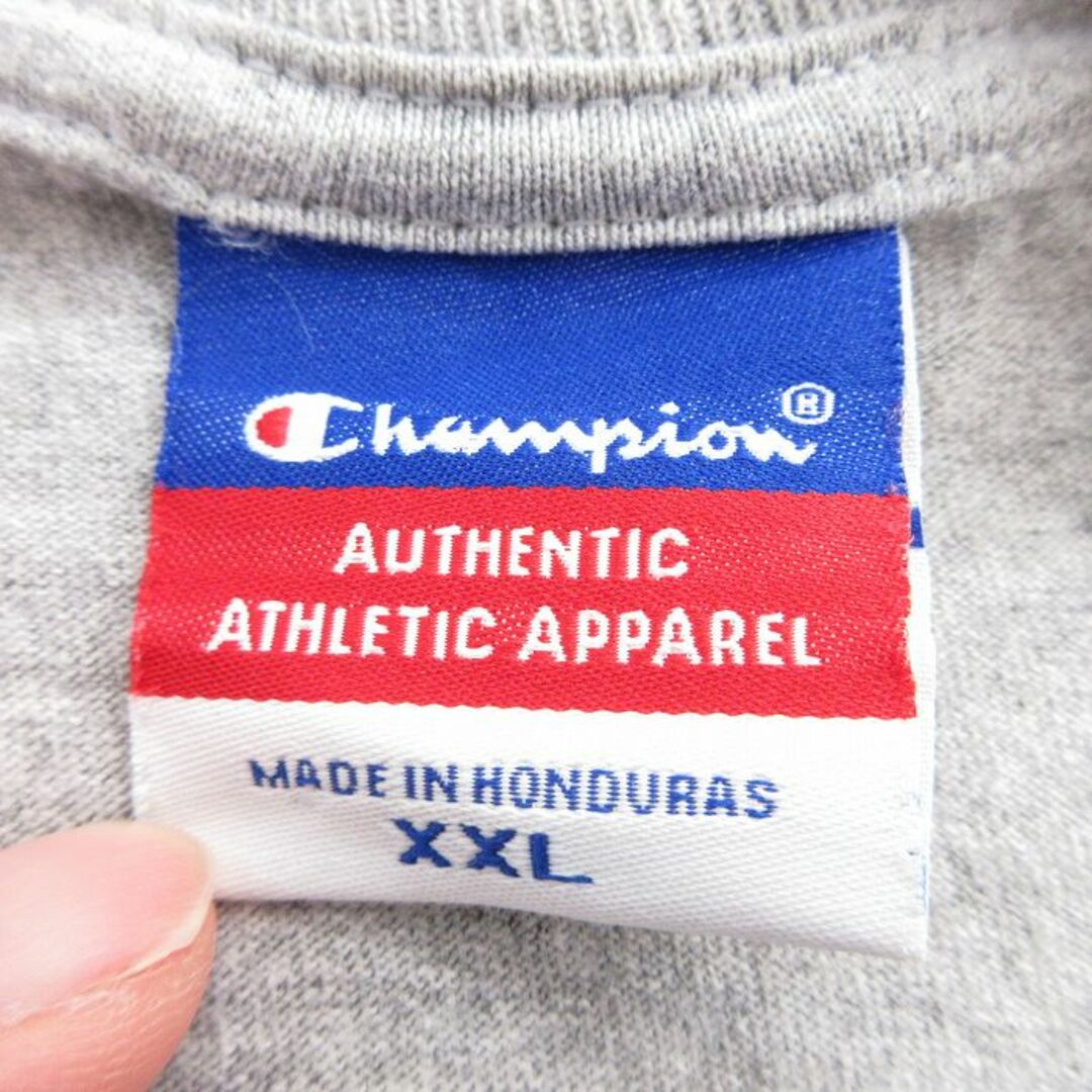 Champion(チャンピオン)のXL★古着 チャンピオン 半袖 ビンテージ Tシャツ メンズ 00年代 00s UALBANY クルーネック グレー 霜降り 23jun01 中古 メンズのトップス(Tシャツ/カットソー(半袖/袖なし))の商品写真