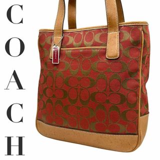 コーチ(COACH)のCOACH コーチ　s57 ハンドバッグ　6092 トートバッグ　キャンバス　赤(トートバッグ)