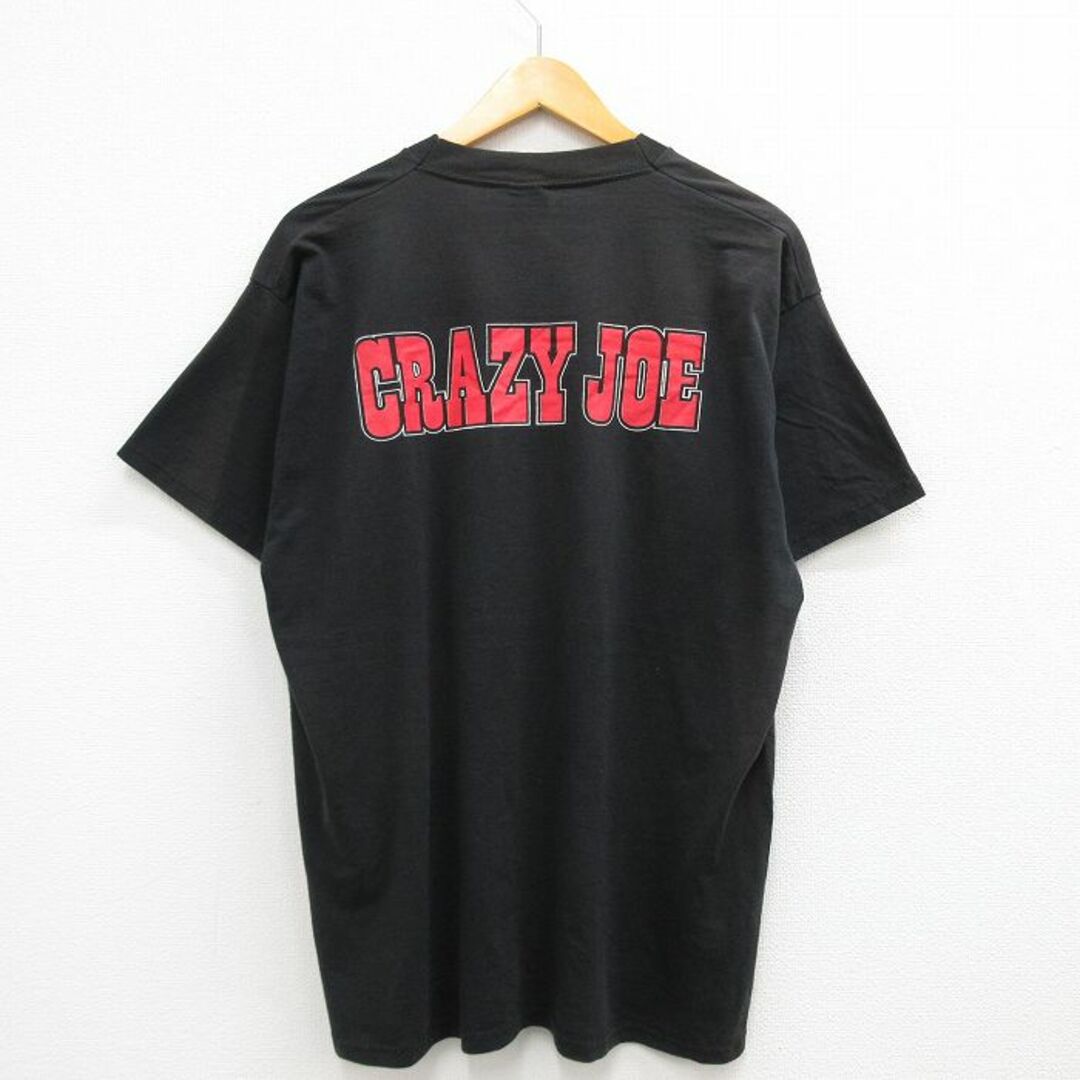 Crazy(クレイジー)のXL★古着 半袖 ビンテージ Tシャツ メンズ 00年代 00s CRAZY JOE スカル 大きいサイズ クルーネック 黒 ブラック 【spe】 23jun06 中古 メンズのトップス(Tシャツ/カットソー(半袖/袖なし))の商品写真