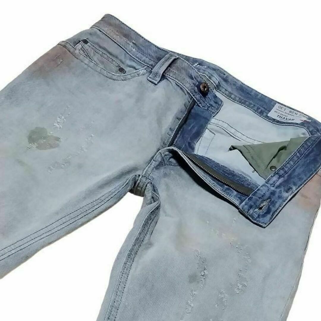 DIESEL(ディーゼル)のDIESEL ディーゼル THAVAR スリムスキニー 汚し加工 W28 M メンズのパンツ(デニム/ジーンズ)の商品写真
