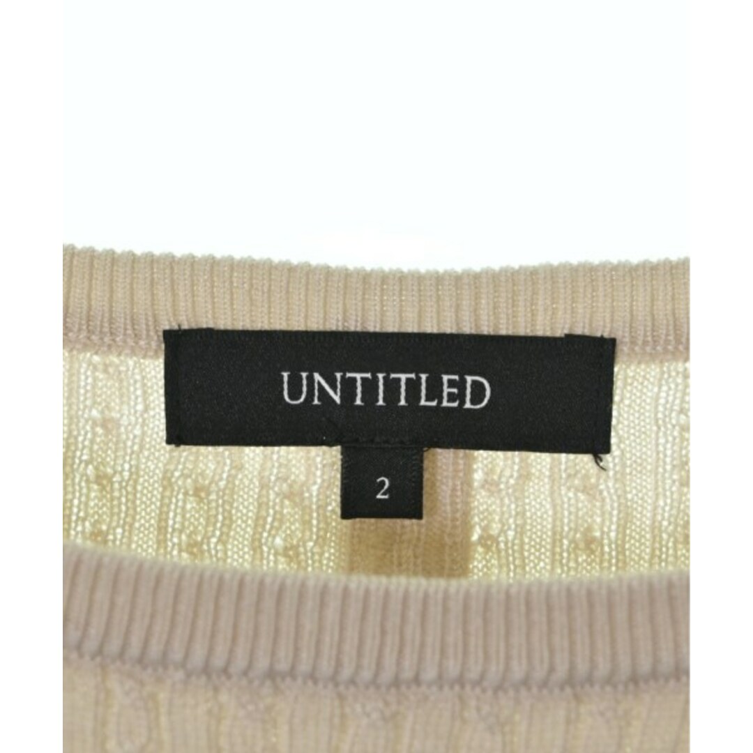 UNTITLED(アンタイトル)のUNTITLED アンタイトル ニット・セーター 2(M位) ベージュ 【古着】【中古】 レディースのトップス(ニット/セーター)の商品写真