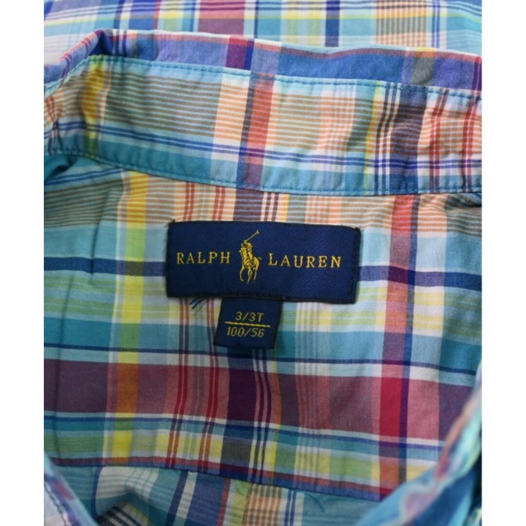 Ralph Lauren(ラルフローレン)のRalph Lauren シャツ 100 水色x赤x黄等(チェック) 【古着】【中古】 キッズ/ベビー/マタニティのキッズ服女の子用(90cm~)(ブラウス)の商品写真