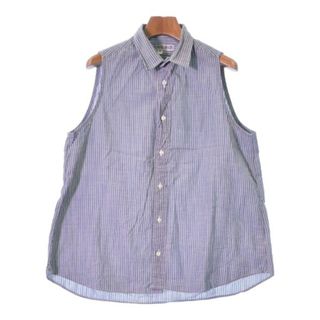 インディヴィジュアライズドシャツ(INDIVIDUALIZED SHIRTS)のINDIVIDUALIZED SHIRTS ブラウス S 青x白(ストライプ) 【古着】【中古】(シャツ/ブラウス(長袖/七分))