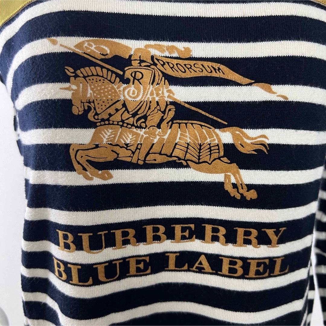 BURBERRY BLUE LABEL(バーバリーブルーレーベル)の美品✨ バーバリー ブルーレーベル レディース ミニワンピース ボーダー M レディースのワンピース(ミニワンピース)の商品写真