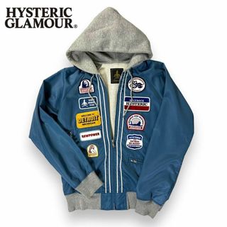 ヒステリックグラマー(HYSTERIC GLAMOUR)の【美品】ヒステリックグラマー ワッペン ナイロンジャケット パーカー Mサイズ(パーカー)