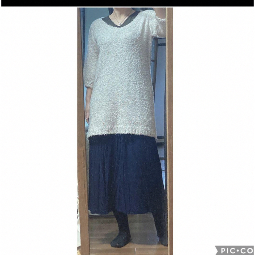 ikka(イッカ)の914.IKKA 優しい色の七分袖ニット⭐︎ レディースのトップス(ニット/セーター)の商品写真