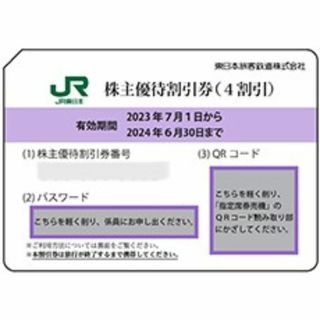 ジェイアール(JR)の【ゆうパケットポストmini発送】　JR東日本　株主優待割引券（4割引）１枚。(その他)