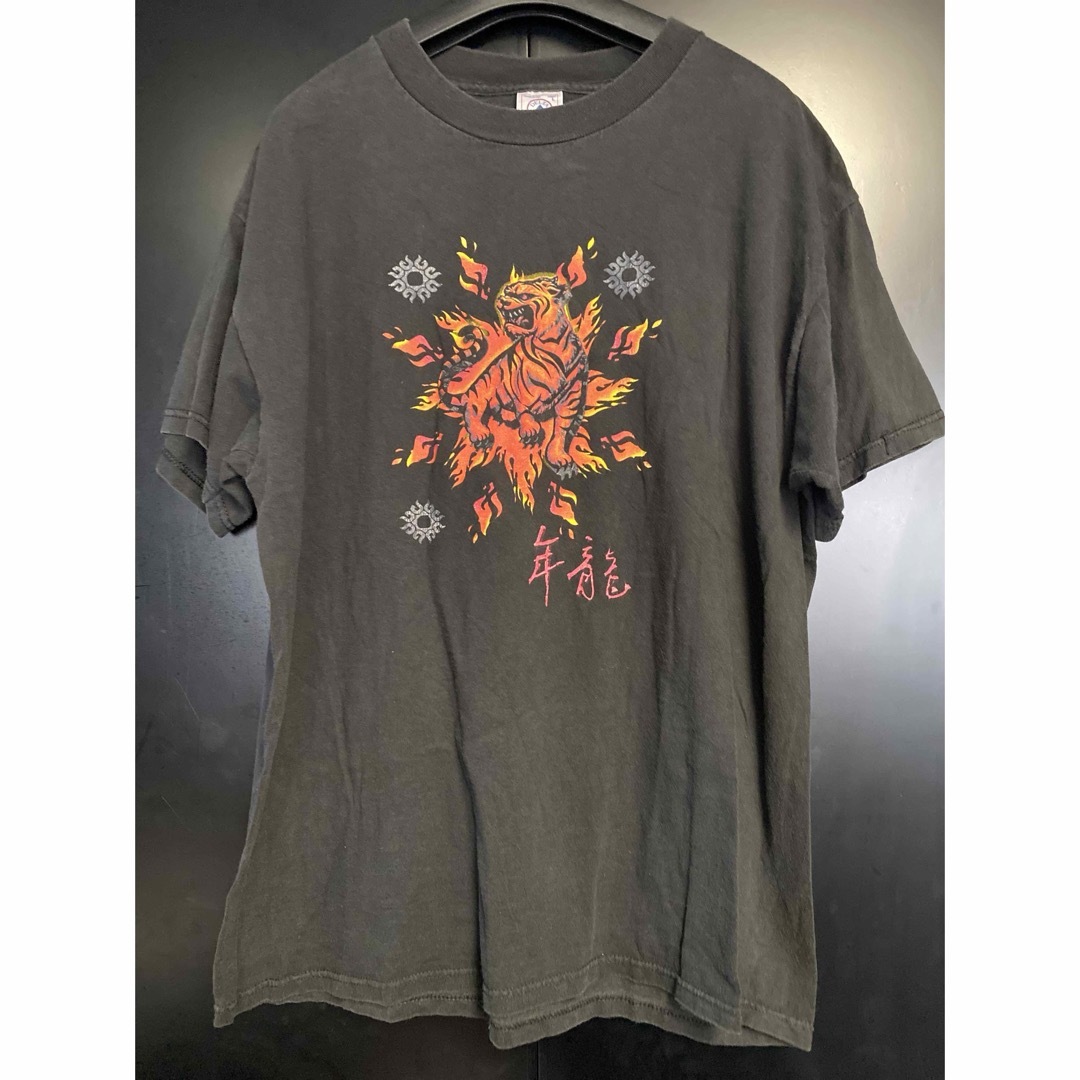 激レア90'S 当時物 年龍 Tシャツ ヴィンテージ ブラック サイズL メンズのトップス(Tシャツ/カットソー(半袖/袖なし))の商品写真