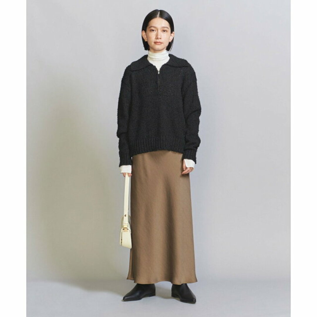 BEAUTY&YOUTH UNITED ARROWS(ビューティアンドユースユナイテッドアローズ)の【BLACK】ハーフジップ ニット プルオーバー レディースのトップス(ニット/セーター)の商品写真