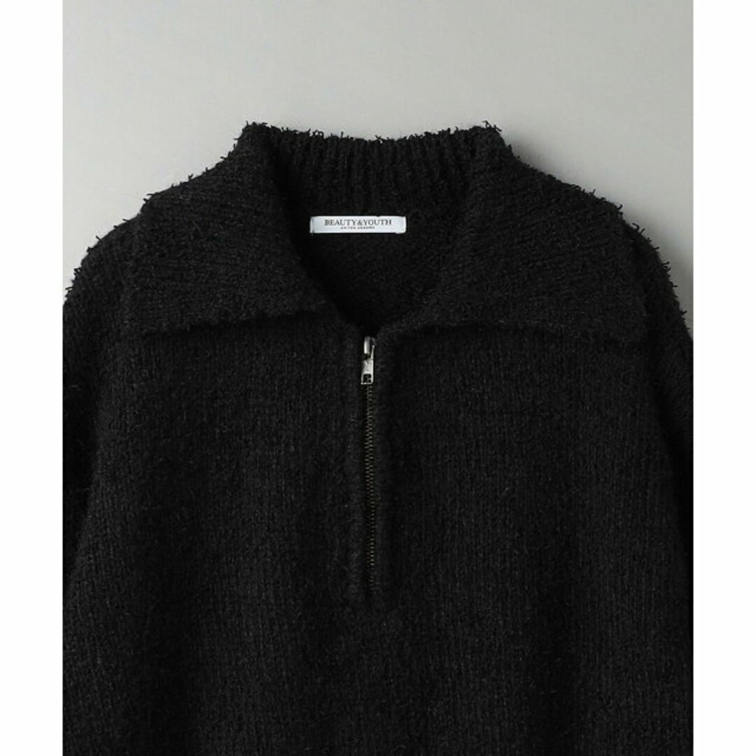 BEAUTY&YOUTH UNITED ARROWS(ビューティアンドユースユナイテッドアローズ)の【BLACK】ハーフジップ ニット プルオーバー レディースのトップス(ニット/セーター)の商品写真