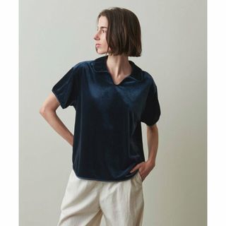 steven alan - 【NAVY】<Steven Alan>VELOUR SKIPPER NECK PULLOVER/トップス