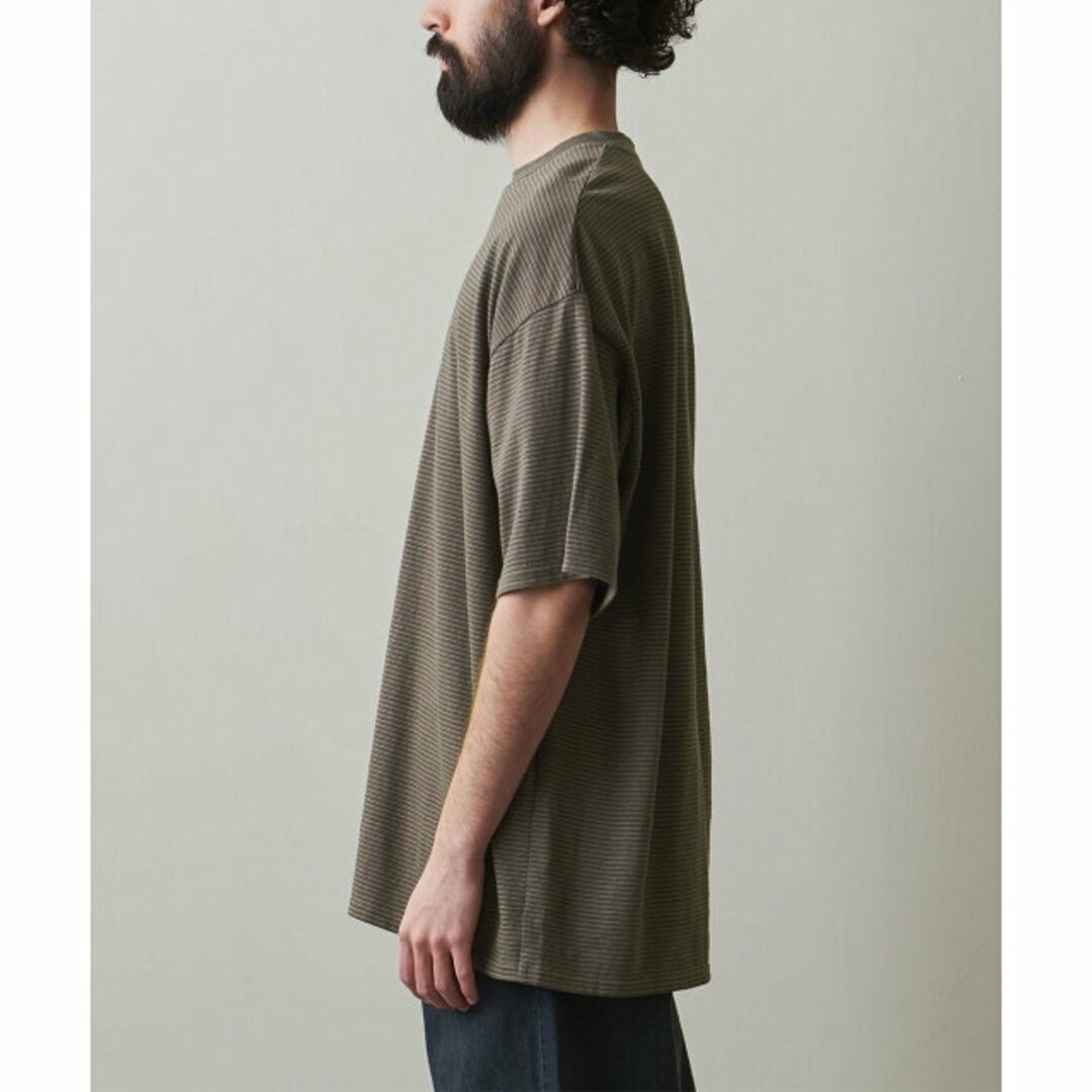 steven alan(スティーブンアラン)の【DK.GREEN】<Steven Alan> CTN/LI BORDER SHORT SLEEVE TEE -LOOSE/Tシャツ その他のその他(その他)の商品写真