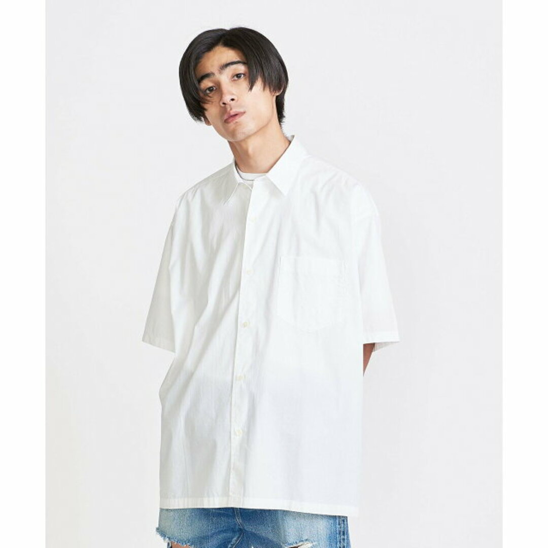 BEAUTY&YOUTH UNITED ARROWS(ビューティアンドユースユナイテッドアローズ)の【WHITE】<info. BEAUTY&YOUTH> ブロード ショートスリーブ ビッグシャツ メンズのトップス(シャツ)の商品写真