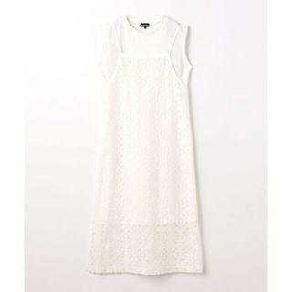 ユナイテッドアローズグリーンレーベルリラクシング(UNITED ARROWS green label relaxing)の【OFF WHITE】TJ レース*Tシャツワンピース セット 110cm-130cm(ワンピース)