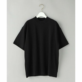 【BLACK】コットン モックネック Tシャツ