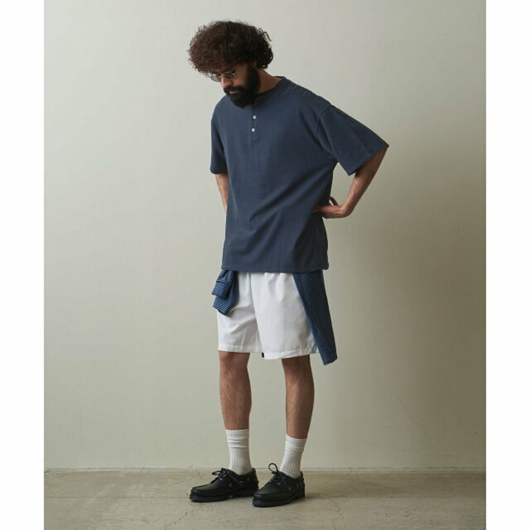 steven alan(スティーブンアラン)の【NAVY】<Steven Alan> CR HENLEY NECK SSL TEE -LOOSE/Tシャツ その他のその他(その他)の商品写真