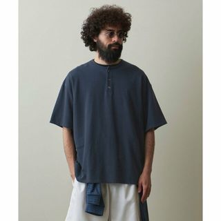 【NAVY】<Steven Alan> CR HENLEY NECK SSL TEE -LOOSE/Tシャツ