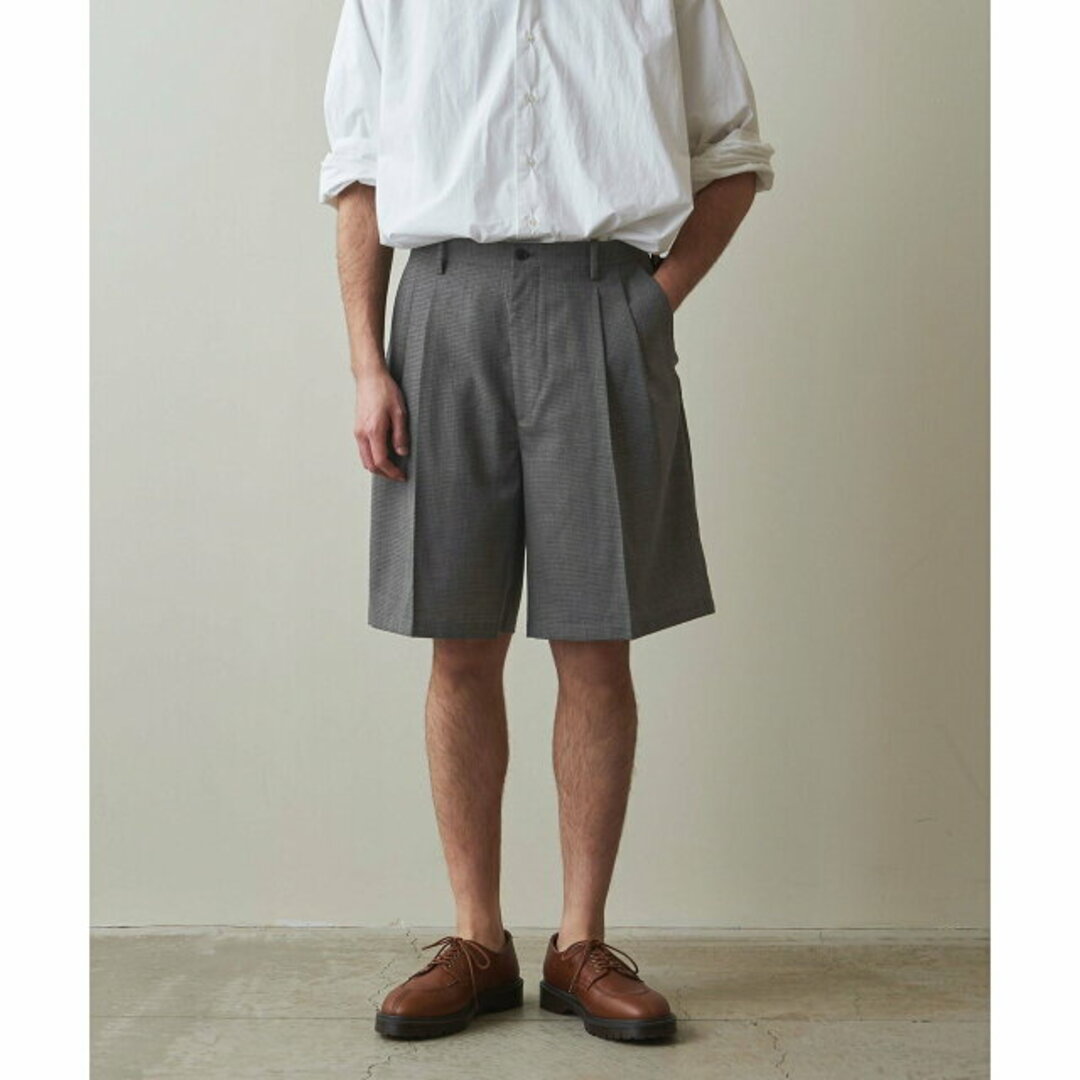 steven alan(スティーブンアラン)の【MD.GRAY】<Steven Alan> MGD/CHECK 2PLEATED WIDE SHORT PANTS/パンツ その他のその他(その他)の商品写真