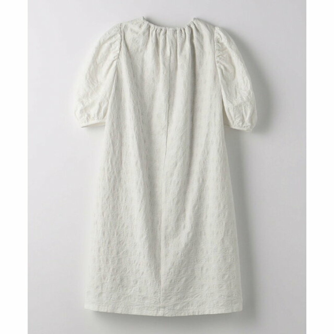 UNITED ARROWS green label relaxing(ユナイテッドアローズグリーンレーベルリラクシング)の【OFF WHITE】【120cm】ジャカード パフカラー ワンピース(ホワイト)110cm-130cm キッズ/ベビー/マタニティのキッズ服女の子用(90cm~)(ワンピース)の商品写真