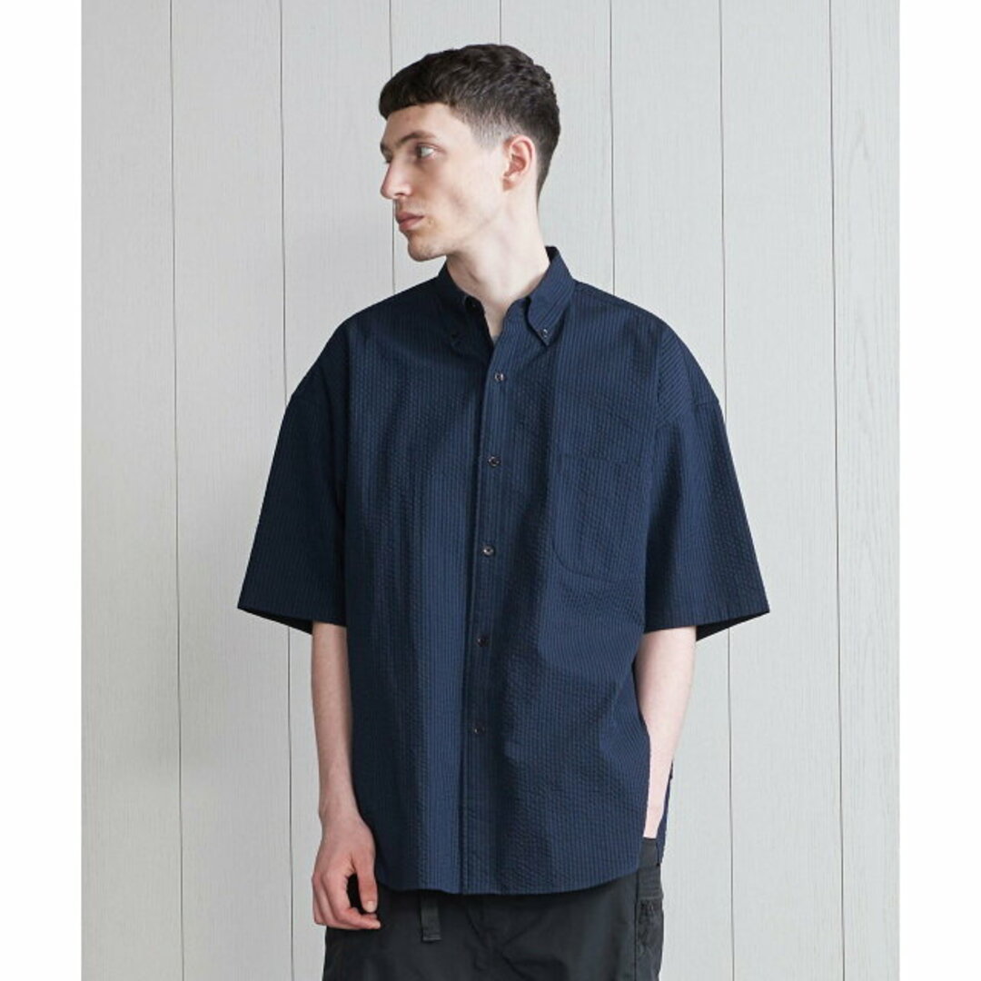 BEAUTY&YOUTH UNITED ARROWS(ビューティアンドユースユナイテッドアローズ)の【NAVY】<koti BEAUTY&YOUTH>シアサッカー ショートスリーブ シャツ メンズのトップス(シャツ)の商品写真