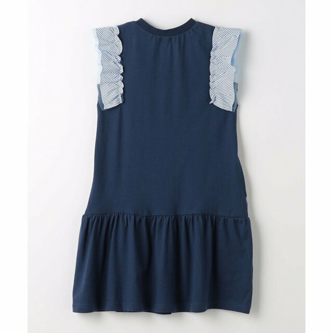 UNITED ARROWS green label relaxing(ユナイテッドアローズグリーンレーベルリラクシング)の【NAVY】TJ カレッジ ストライプフリル ワンピース 100cm-130cm キッズ/ベビー/マタニティのキッズ服女の子用(90cm~)(ワンピース)の商品写真