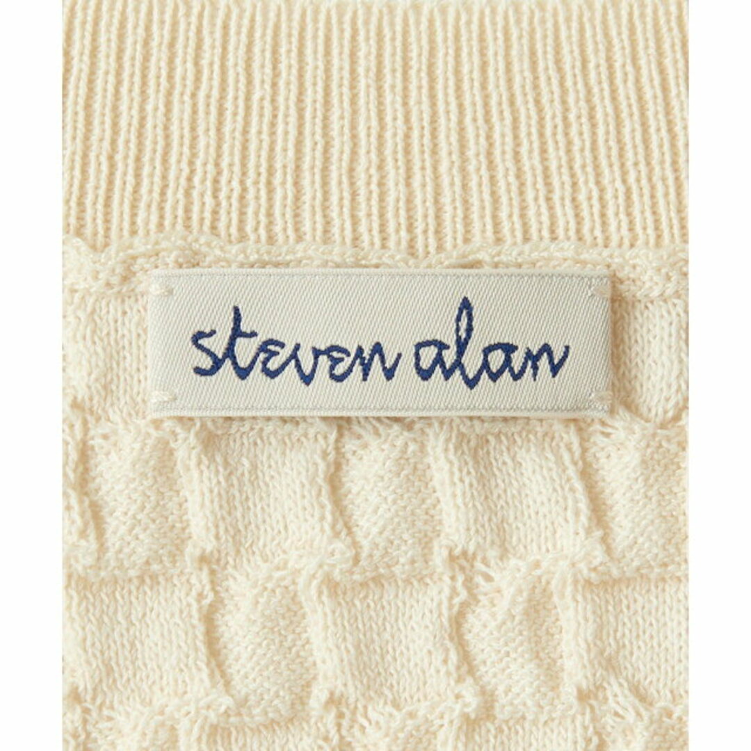 steven alan(スティーブンアラン)の【OFF WHITE】<Steven Alan>SQUARE CABLE CARDIGAN/カーディガン レディースのトップス(カーディガン)の商品写真